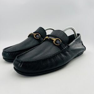 Giorgio Brutini Brasilla Men’s Black Milled Leather Horsebit Loafers Size 11M